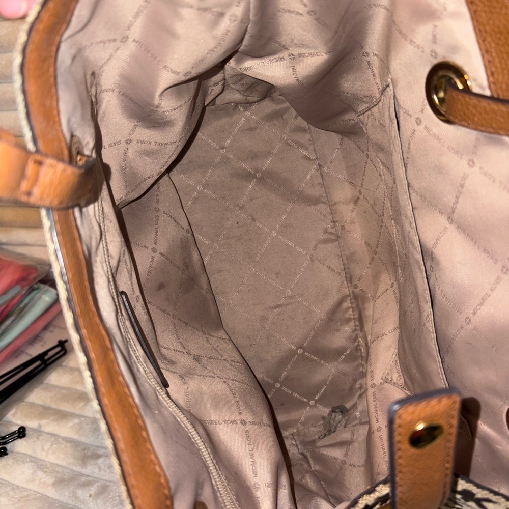 Michael Kors Brown Logo Tote Bag - Picture 8 of 9